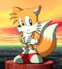 Tails standing on plateau